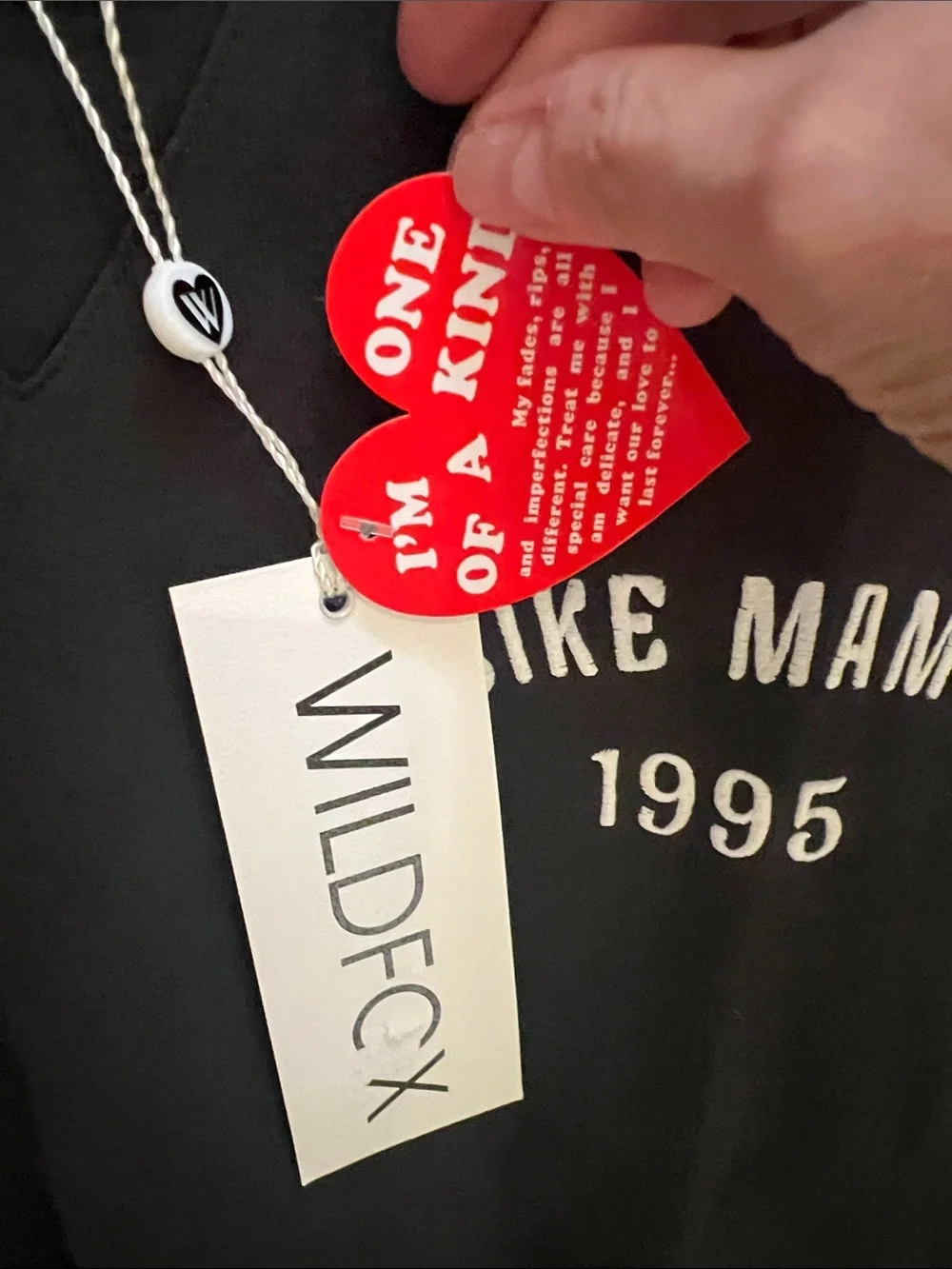 Wildfox Black 'Bike Mama 1995' Crewneck Sweatshirt